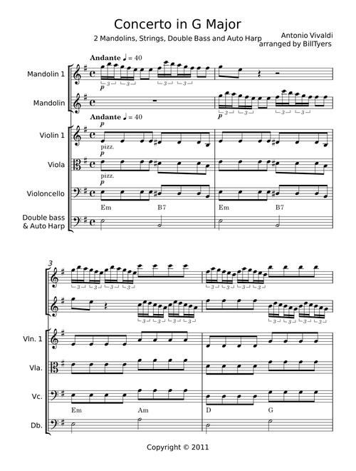 Violin Concerto in G major - Antonio Vivaldi