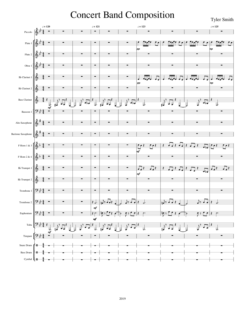 Concert Band Composition by Tyler Smith Sheet music for Trombone ...
