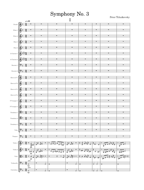 Symphony No.3, Op.29, Movt 1 – Pyotr Ilyich Tchaikovsky