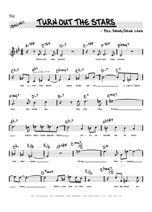 洋楽 bill evans  turn out the stars Play Official version of Turn Out The Stars Sheet Music by