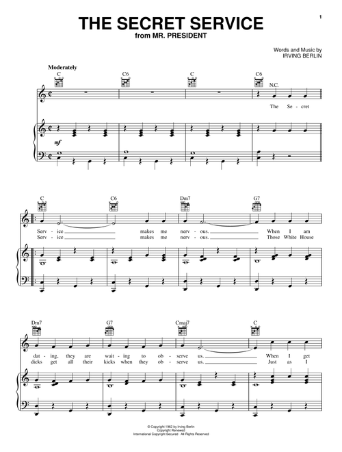 The Secret Service - Irving Berlin (Piano-Vocal-Guitar)