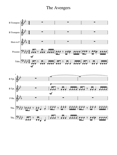 Marvels' The Avengers - Brass Quintet