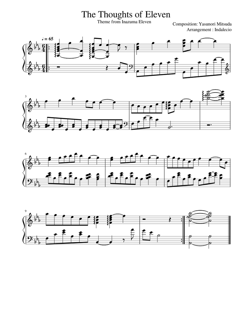 The_Thoughts_of_Eleven Sheet Music for Piano (Solo) | MuseScore.com