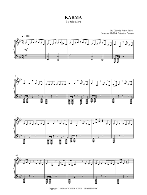 Karma (Arr. SCMusic) - Jojo Siwa (Piano Solo)