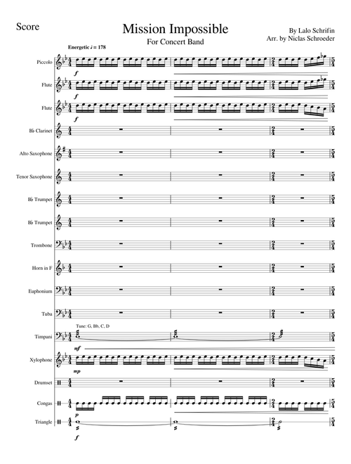 Mission Impossible (for Concert Band)