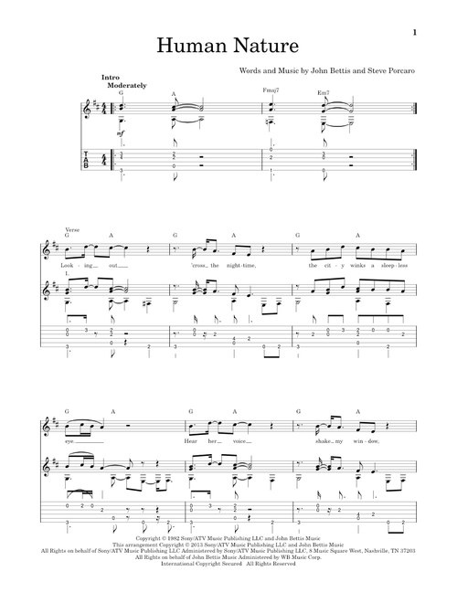 Human Nature - Michael Jackson (Solo Guitar)