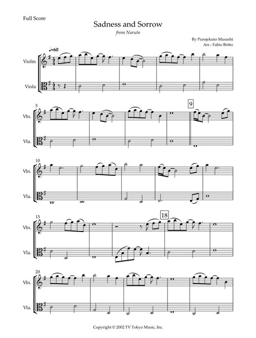 Sadness And Sorrow (Arr. Fabio Britto) - Purojekuto Musashi (Instrumental Duet)