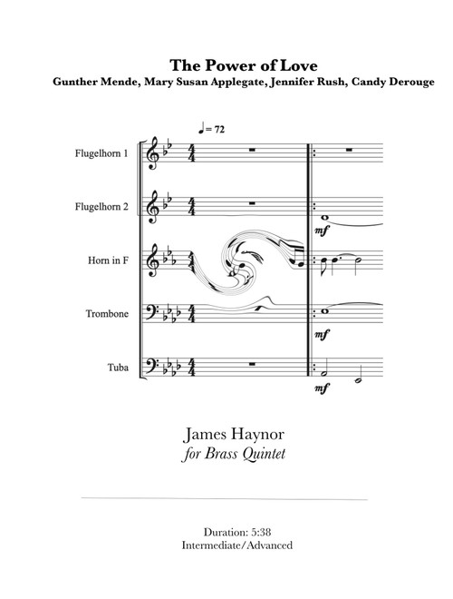 The Power Of Love (Arr. James Haynor) - Celine Dion (Brass Ensemble)
