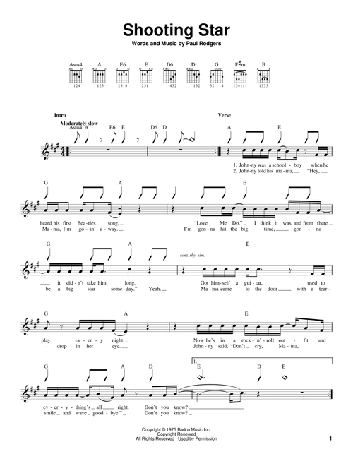 Shooting Star - Bad Company (Easy Guitar)