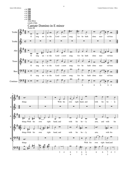 Cantate Domino in E minor - John Blow