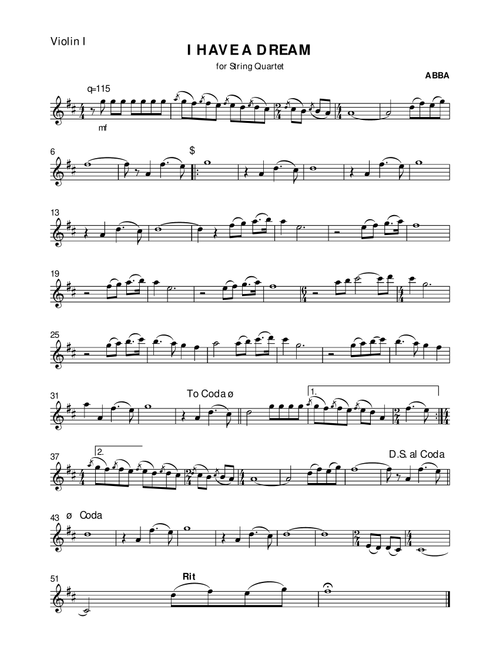 I Have A Dream (Arr. Room with a View Music) - ABBA (String Quartet)