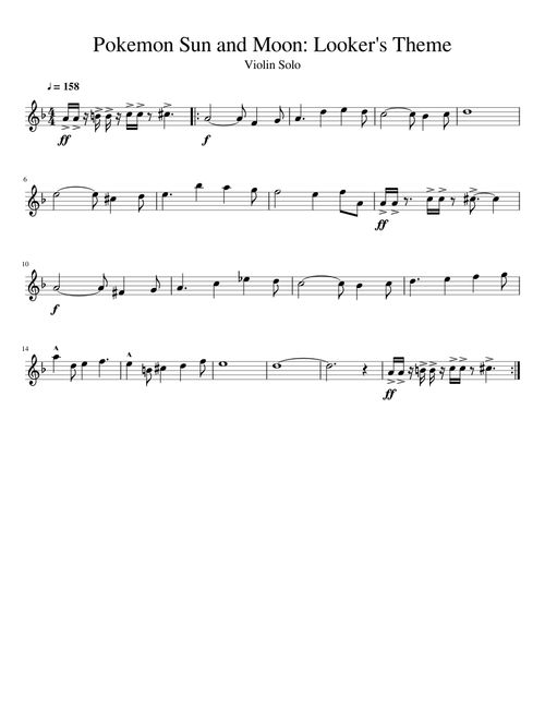 Pokemon Sun and Moon: Looker's Theme - Violin Solo