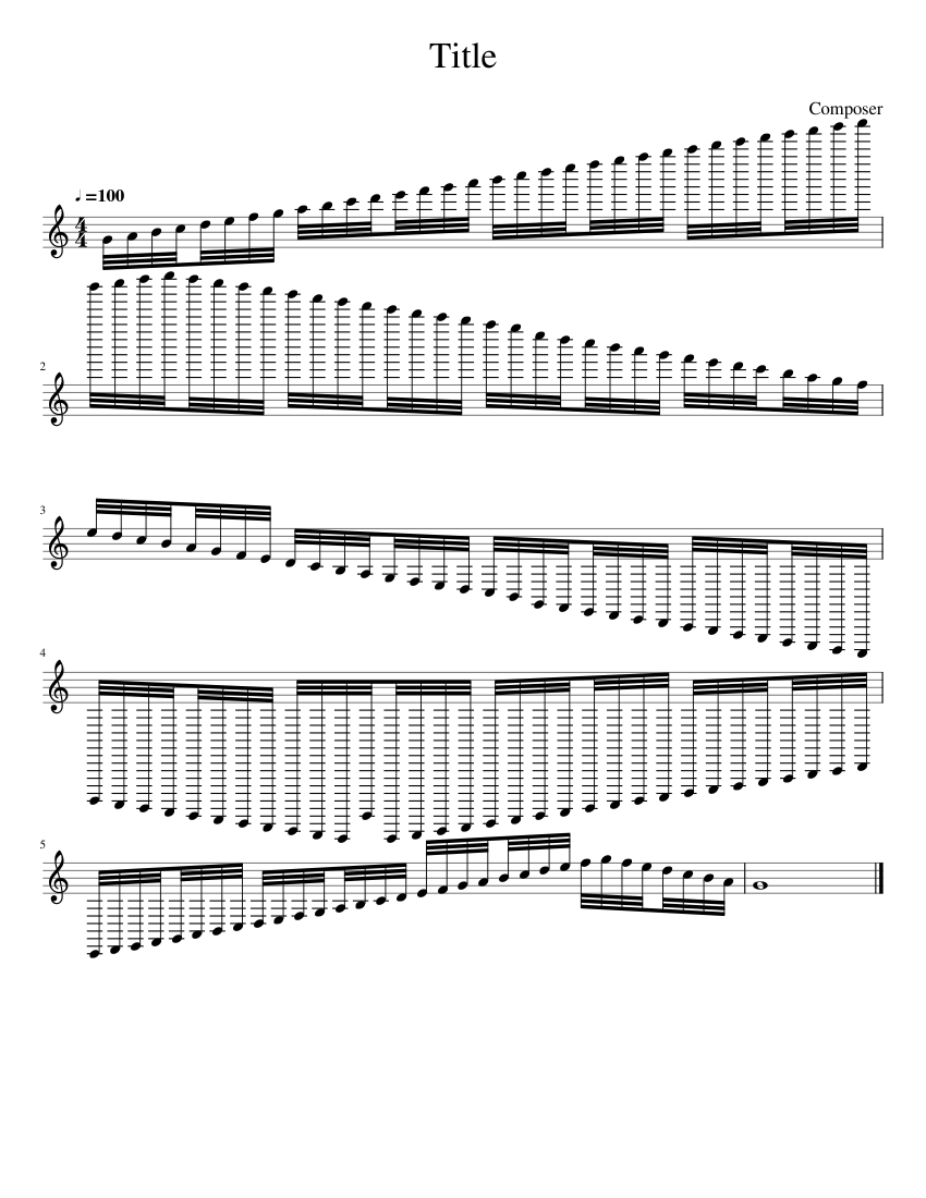 Trumpet Scale Sheet music for Trumpet in bflat (Solo)