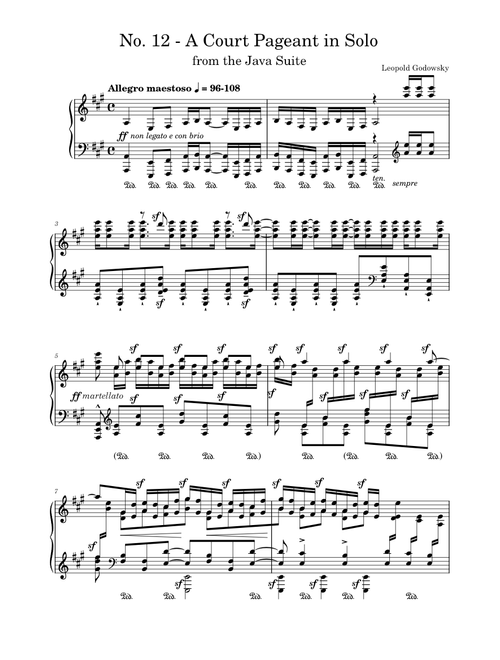 Java Suite No. 12: A Court Pageant in Solo – Leopold Godowsky