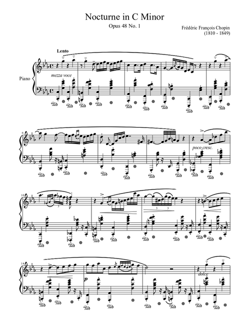 Nocturne Opus 48, No. 1 in C Minor