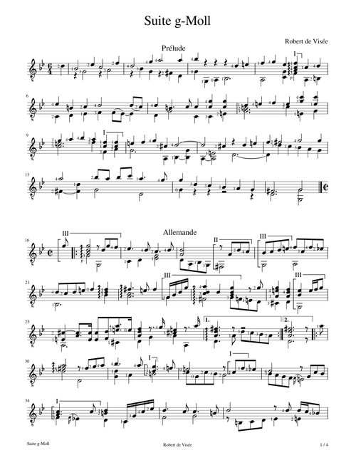 Suite g-Moll - Robert de Visée