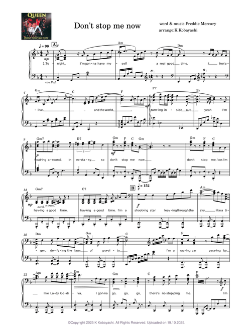 Don't Stop Me Now – Queen(3500-Followers-SP)