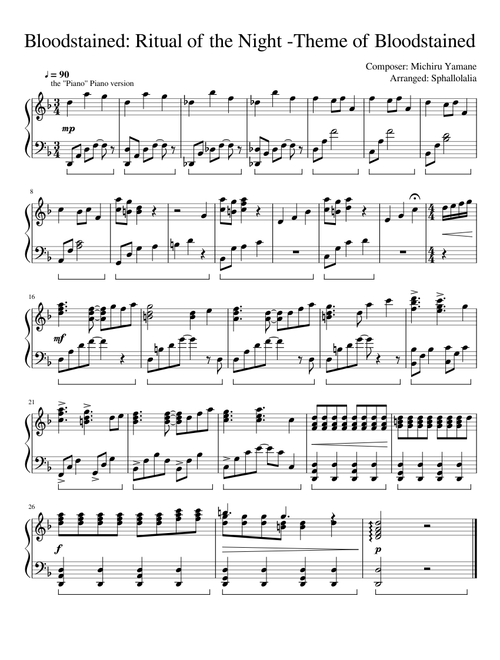 Bloodstained, Ritual of the Night: Theme of Bloodstained