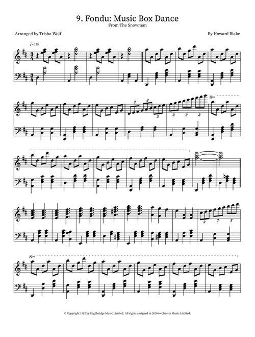 Music Box Dance (Arr. Trisha Wolf) - Howard Blake (Piano Solo)