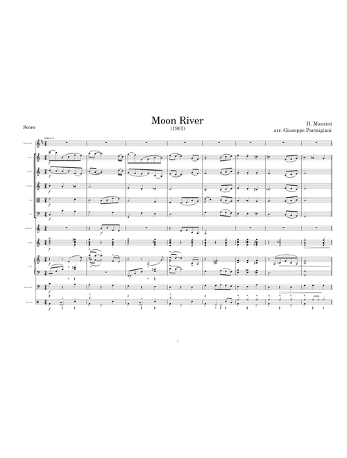 Moon River (Clarinet, Strings, Vibr & Rhythm)