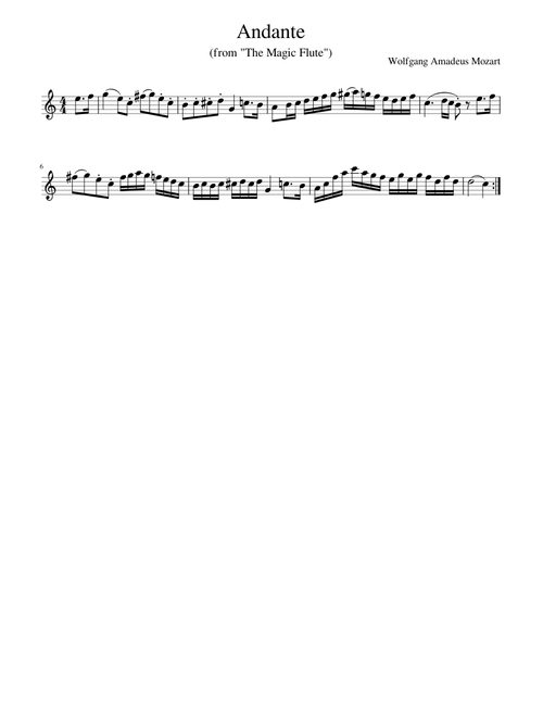 Wolfgang Amadeus Mozart - Andante