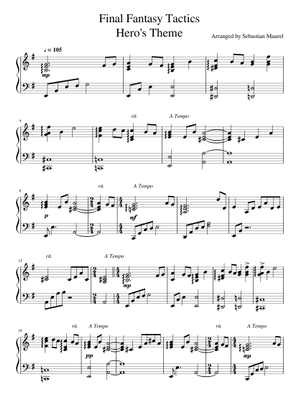 Final Fantasy Tactics Opening Theme Sheet Music for Piano