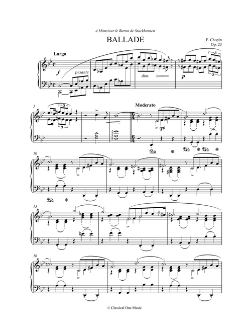 Chopin - Ballade No. 1 in G Minor, Op. 23(Piano) (Arr. MPS) (Piano Solo)