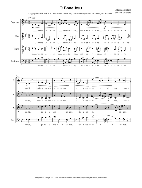 O bone Jesu, Op. 37, No. 1 - Johannes Brahms