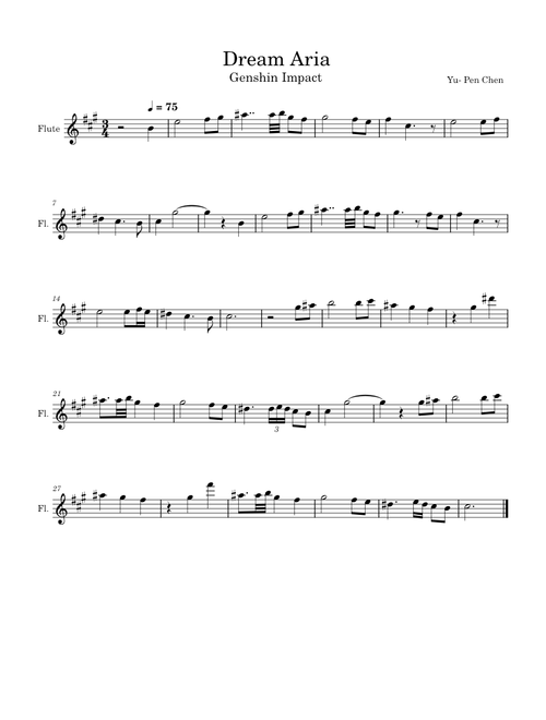 Dream Aria - Genshin Impact - Flute