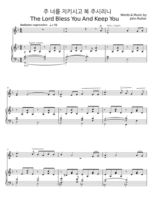 The Lord bless you and keep you - John Rutter