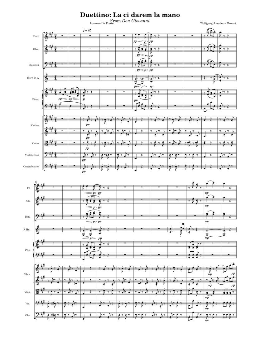 Don Giovanni, K.527 – Wolfgang Amadeus Mozart : Là ci darem la