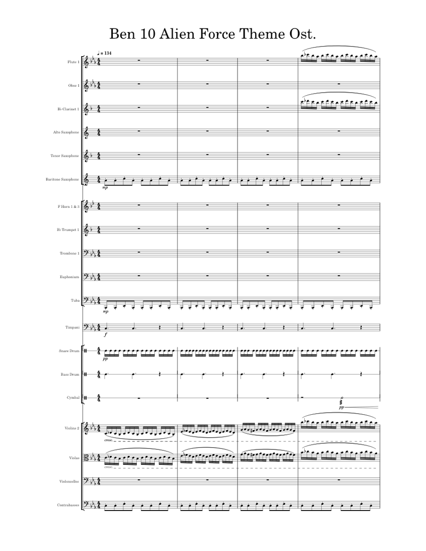 Ben 10 alien force theme music andy sturmer piano tutorial