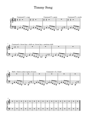 Timmy Song Sheet Music for Piano (Solo) easy | MuseScore.com