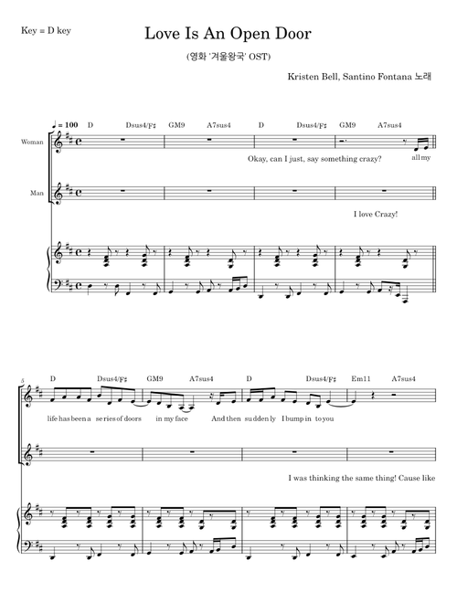 Love Is an Open Door - Kristen Bell, Santino Fontana