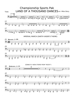 Land of A Thousand Dances - Winds and Percussion – Kael McDonald Sheet ...
