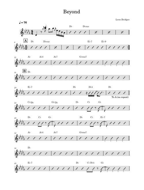 Beyond (Chords) – Leon Bridges Beyond