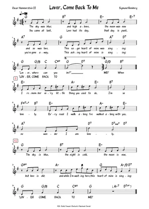 Play Official version of Lover Come Back to Me Sheet Music by Play Official version of Lover Come Back to Me Sheet Music by