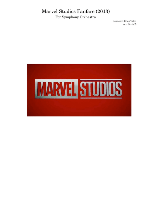 Marvel Studios Fanfare – Brian Tyler/Arr. Derek Z.