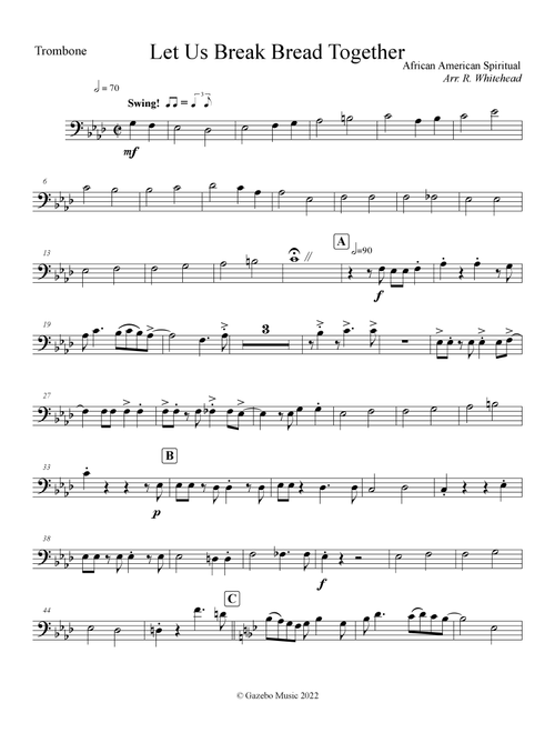 Let Us Break Bread Together (Arr. Robert Whitehead) - Traditional (Brass Ensemble)