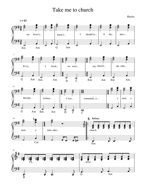 Take me to church Hozier