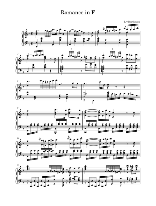 Romance in F major, op.50 – Ludwig van Beethoven