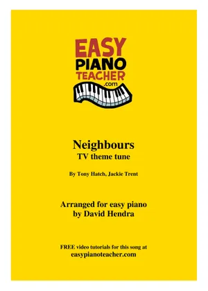Neighbours Piano Code Theme From Neighbours - Tony Hatch Sheet Music with Chords for Piano ...