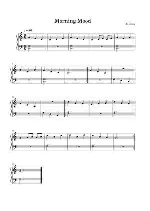 Play Official version of Morning Mood Sheet Music by Edvard Grieg for ...