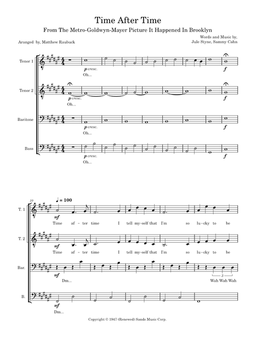 Time After Time – Jule Styne Time After Time