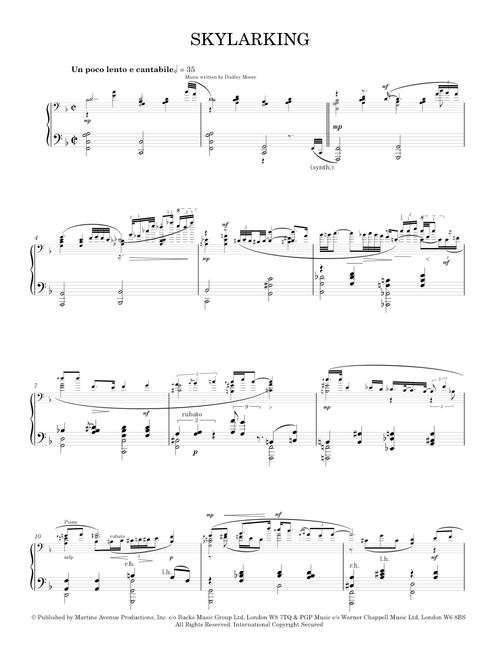Skylarking - Dudley Moore (Solo)