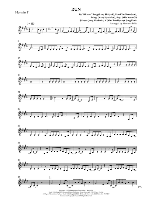Run (Arr. Matheus Felix) - BTS (French Horn Solo)