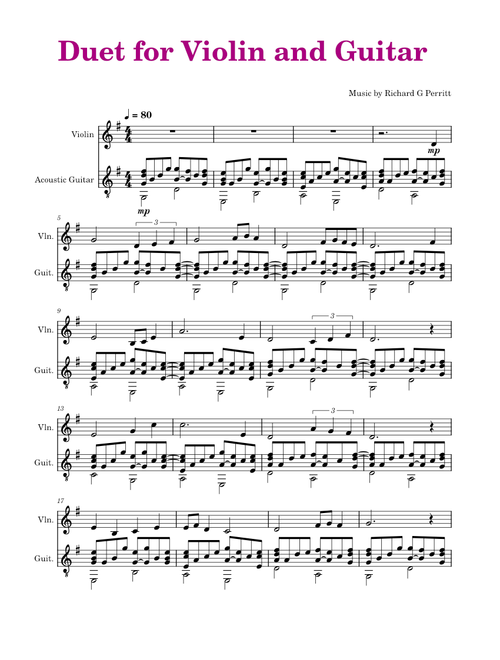 Duet for Guitar and Violin No.2