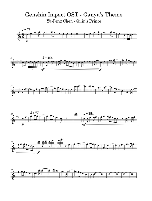 Genshin Impact OST - Ganyu's Theme