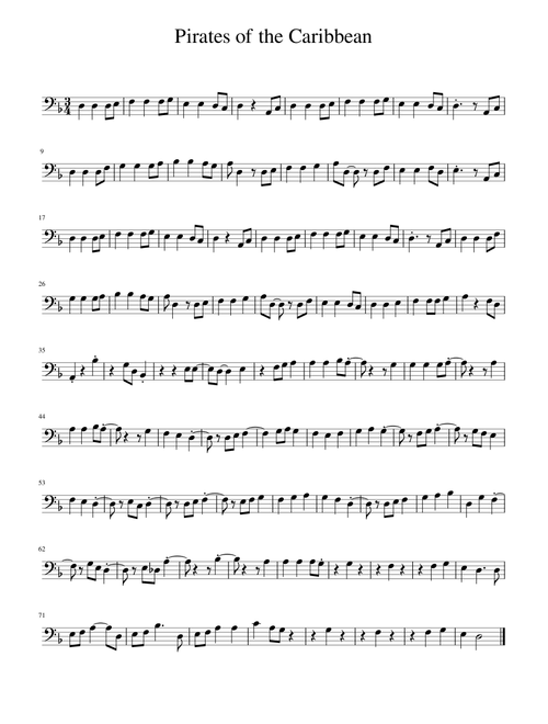 Pirates of the Caribbean Trombone