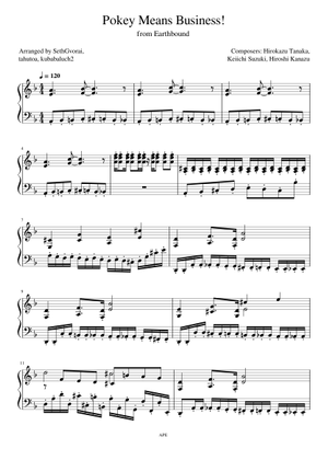 Earthbound - pokey means business – Misc Computer Games Sheet Music for ...